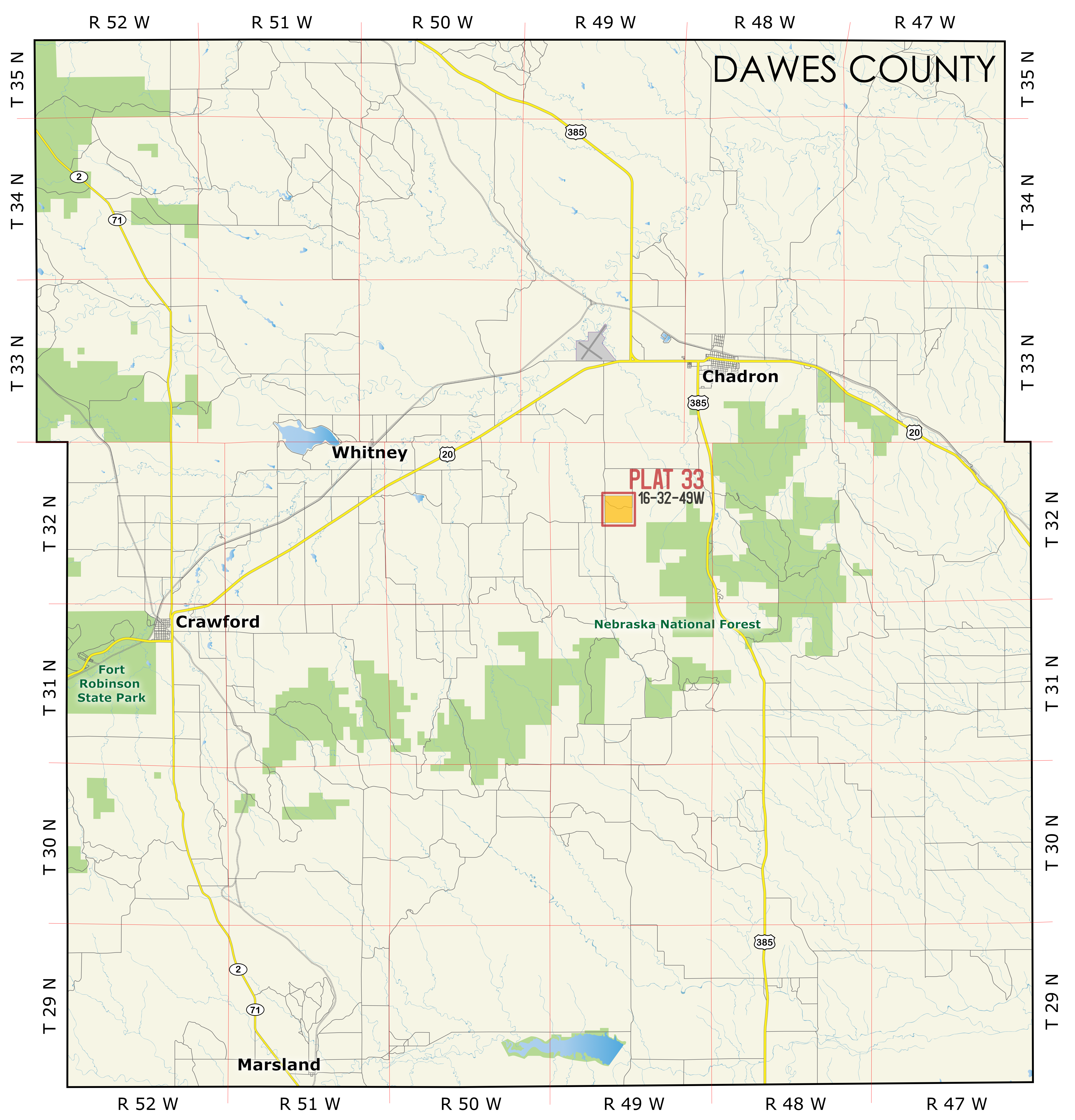 Dawes 33 Map