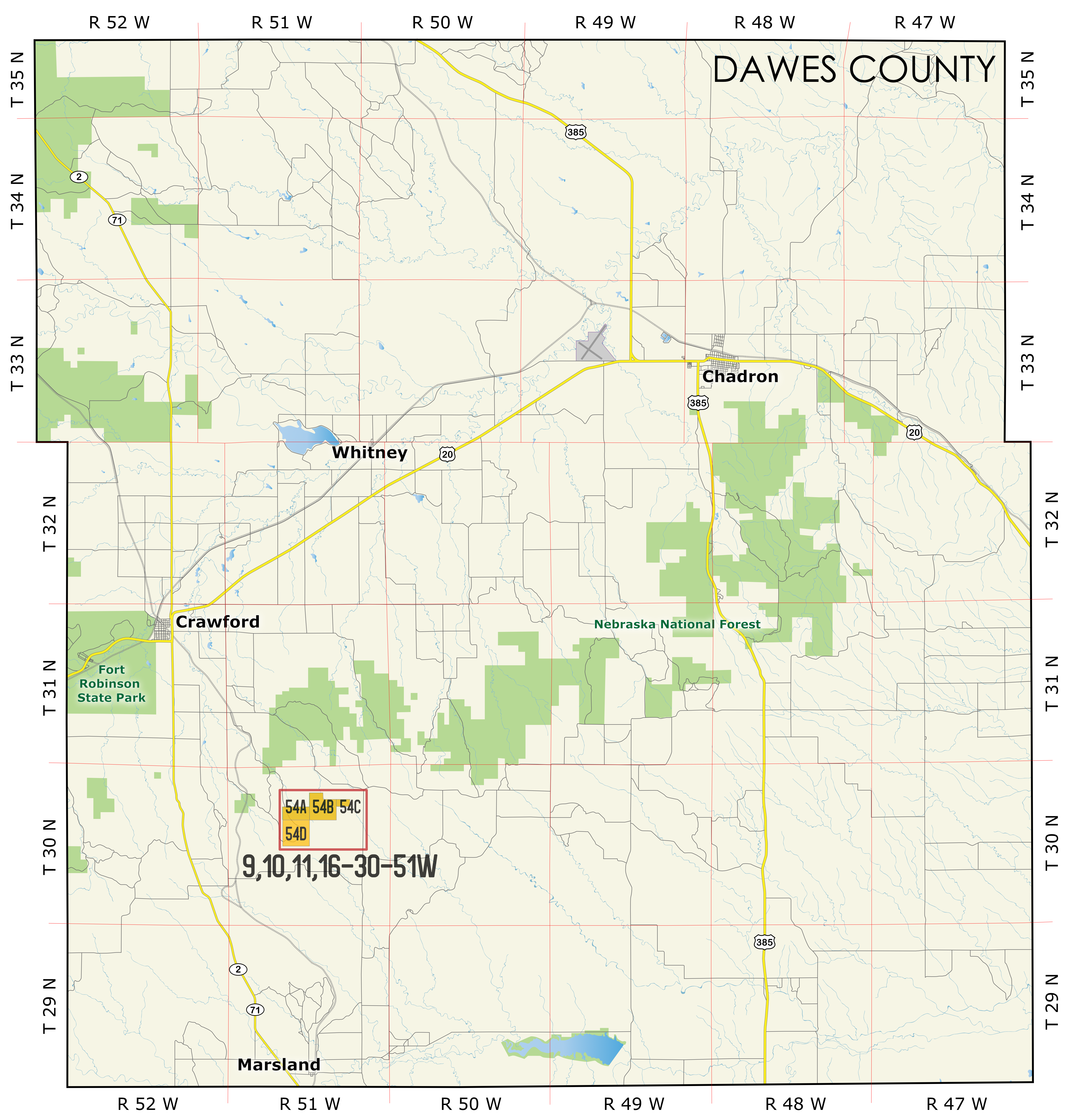 Dawes 54 Map