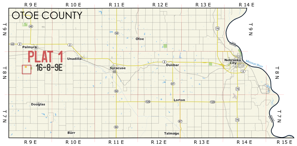 Otoe 1 Map